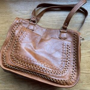 Madison West Brown Leather Purse Bag